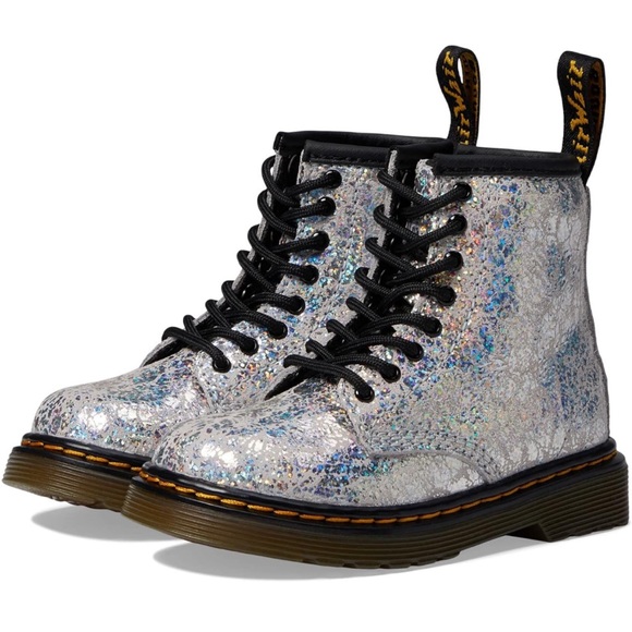 Dr. Martens Other - Dr. Martens 1460 Lace Up Fashion Boot (Toddler) Grey Disco Crinkle (US 8 T)